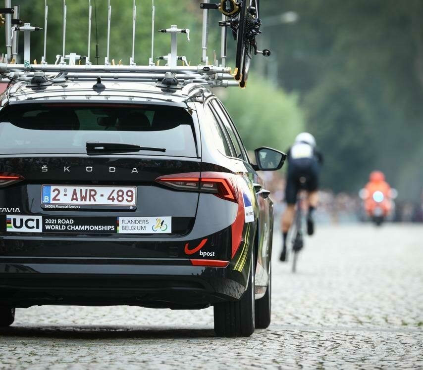 ŠKODA Import Belgium est le fournisseur officiel de voitures du Championnat du Monde de Cyclisme 2021