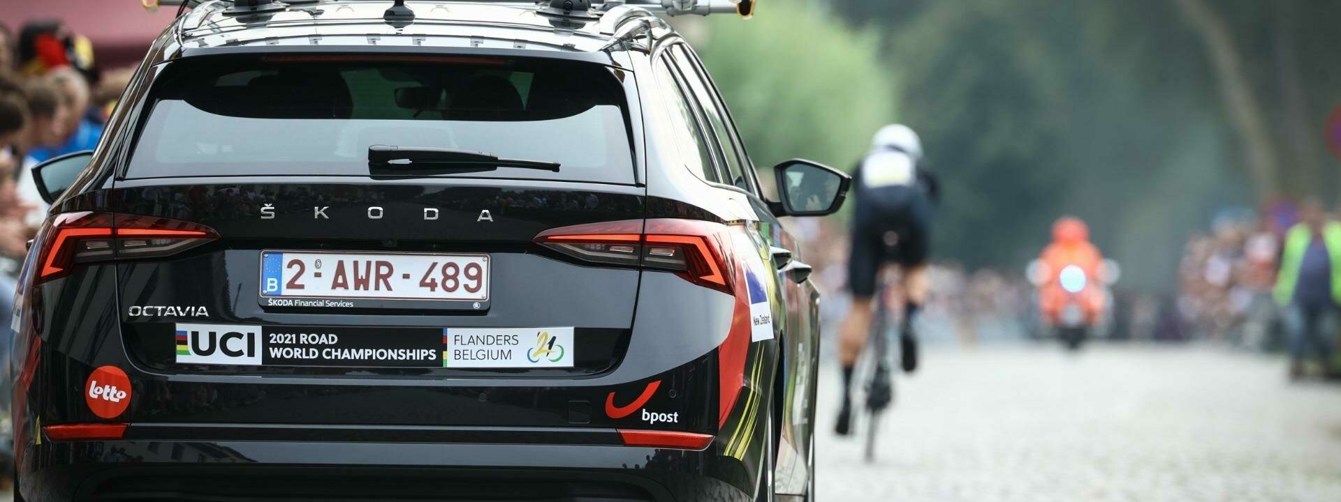 ŠKODA Import Belgium est le fournisseur officiel de voitures du Championnat du Monde de Cyclisme 2021